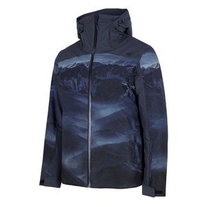 4F Men's M Blue Mountain Print Jacket NeoDry Apron Ski Snowboard